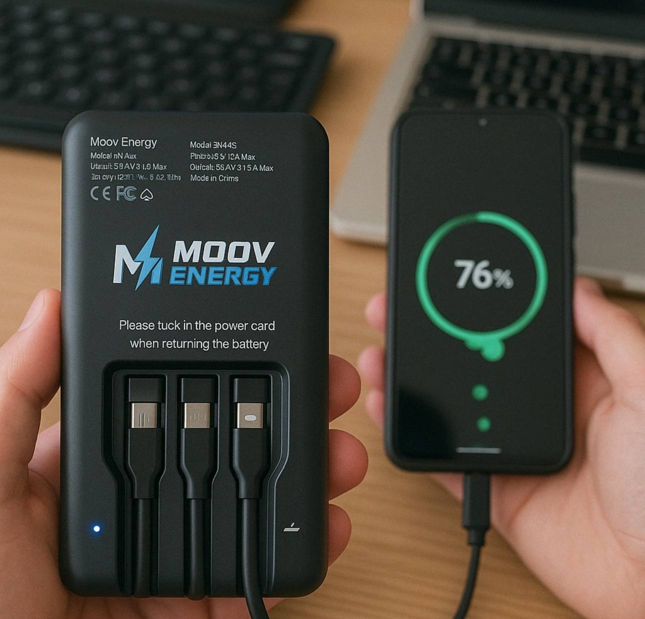 🔋 Moov Energy Power Bank – Моќта секогаш со тебе! ⚡